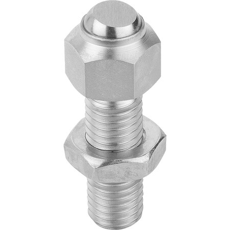 Kipp Self-Aligning Pads, Adjustable, L=77, 3, Form:C Plane, Stainless Electropolished, Comp:Stainless K0287.1201